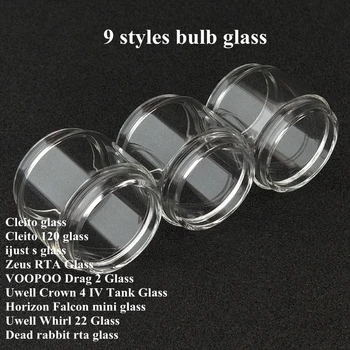

DHL 50pcs Fat Extend Bulb Bubble Glass Tube for Cleito 120 ijusts Zeus Drag 2 Uwell Crown 4 Tank Falcon Whirl 22 Dead Rabbit