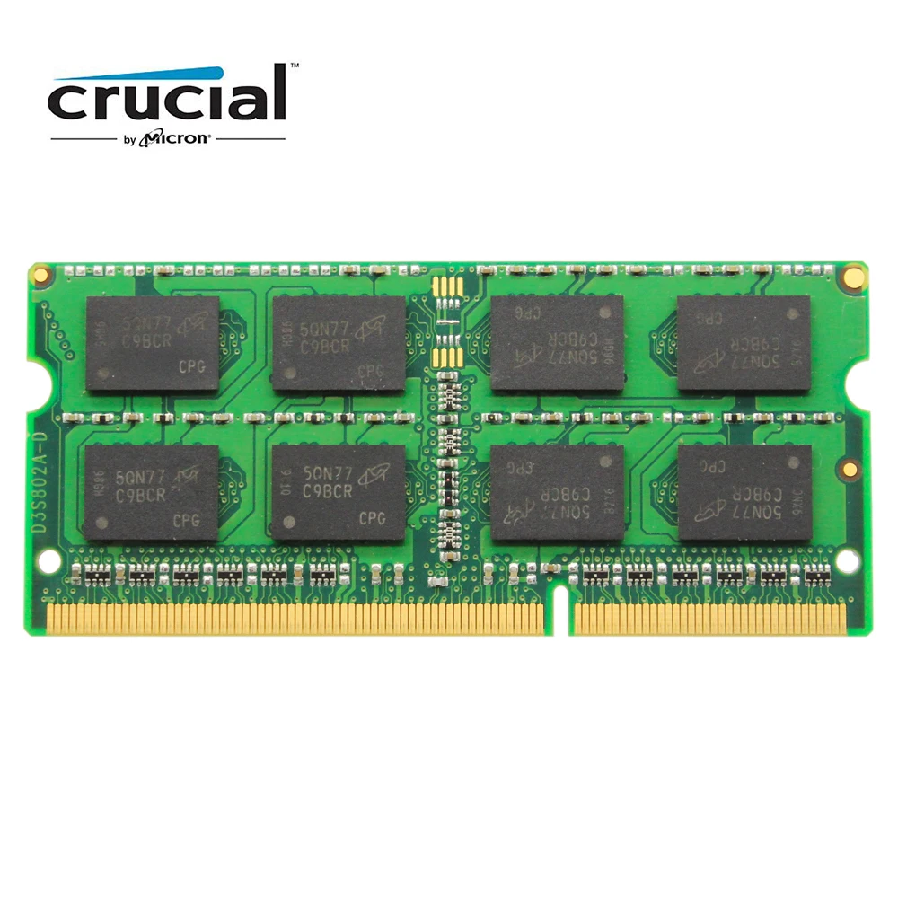 Память для ноутбука Crucial 8 ГБ = 2 шт* 4G PC3L 12800S DDR3L 1600HMZ 4 Гб ОЗУ для ноутбука 1,35 в