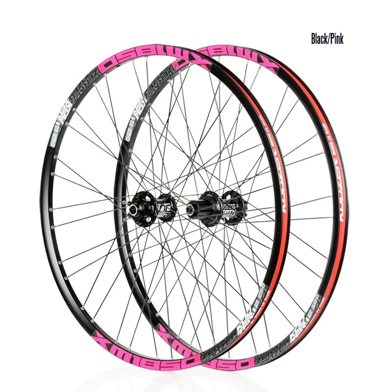 Набор колес для горного велосипеда Koozer XM1850 MTB 26/27, 5 дюймов, ультралегкий 72 кольца, быстроразъемный, с 4 подшипниками XD, велосипедная колесная пара - Цвет: 26inch black pink