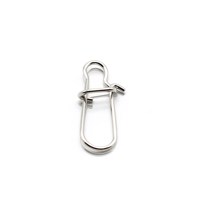 Thritop 100pcs #1 #2 #3 Safety Snaps Fishing Swivel Hook Connector Stainless Steel Hook Lock Snap Swivels Solid Rings Connector