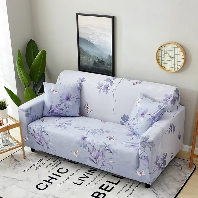 Цветной чехол для дивана с цветочным принтом, современный эластичный чехол для дивана из полиэстера, чехлы для дивана для гостиной, кресла, мебель, протектор - Цвет: Model K