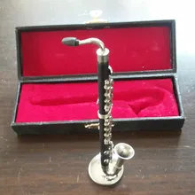 Mini Musical Instrument Model Mediant Bass Clarinet House And Home Furnishings Creative Birthday Gift Collectible Model Toy L603