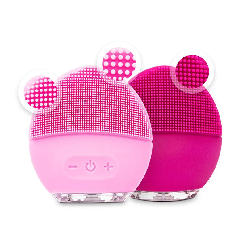 Electric Silicone Facial Cleansing Brush USB Rechargeable electric facial cleanser Waterproof Ultrasonic Pore Clean Instrument