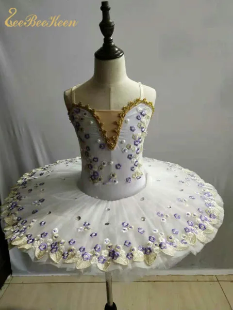 Bailarina, балетный сценический костюм для взрослых, балетная профессиональная танцевальная одежда, балетное платье-пачка для девочек, розовое/фиолетовое кружевное платье с цветами