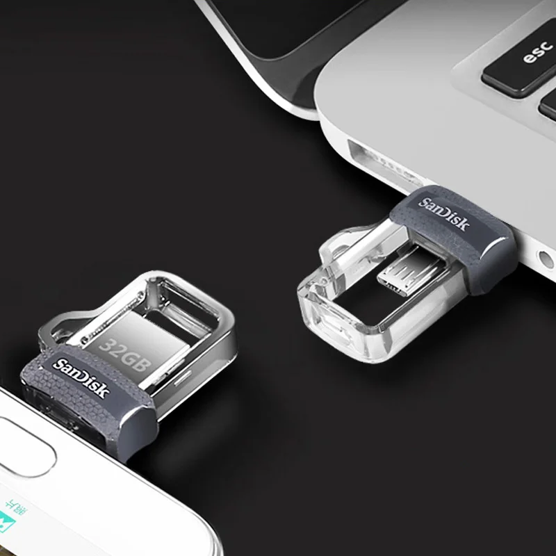 Sandisk Mini USB 3,0 флеш-накопитель двойной OTG USB флеш-накопитель 16 ГБ флеш-накопитель Высокая скорость до 150 м/с usb накопитель memoria для Android телефона