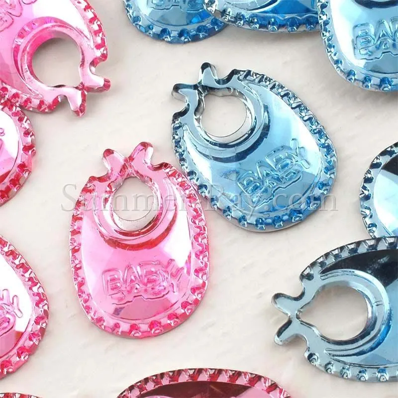 

100PCS Baby shower decoration Acrylic Rhinestone Scrapbook diy craft accessory table confetti girl boy baptism gift party favor