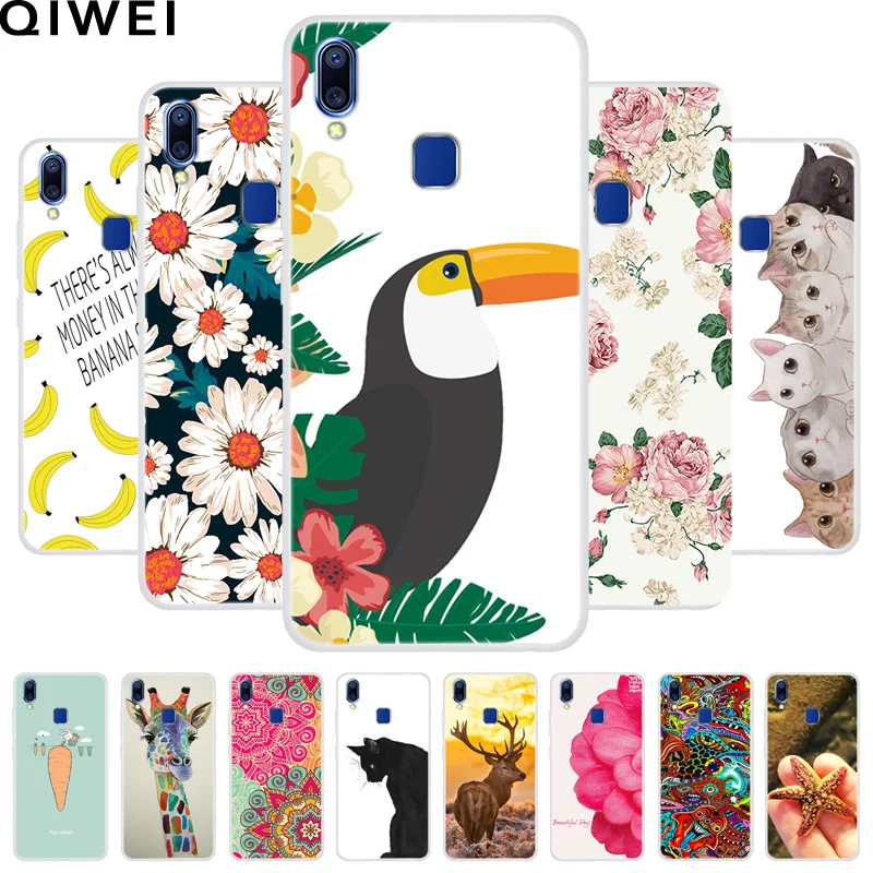 

Soft TPU Case For Vivo V9 Y85 Y91 Y93 Y95 Y97 V11 Pro V11i Z3 Z3i Phone Cases Flower Painted Silicone Back Cover Phone Cases