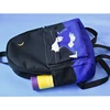 Mochila de viaje con estampado de luna de madera para mujer, morral escolar de lona, informal, color negro y azul, para adolescentes ► Foto 3/6