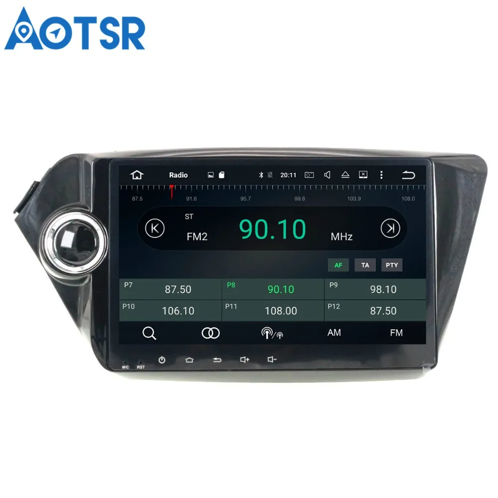 Flash Deal Aotsr Android 8.1 GPS navigation Car DVD Player For KIA K2 RIO 2010-2017 multimedia 1 din radio recorder WIFI Bluetooth stereo 4