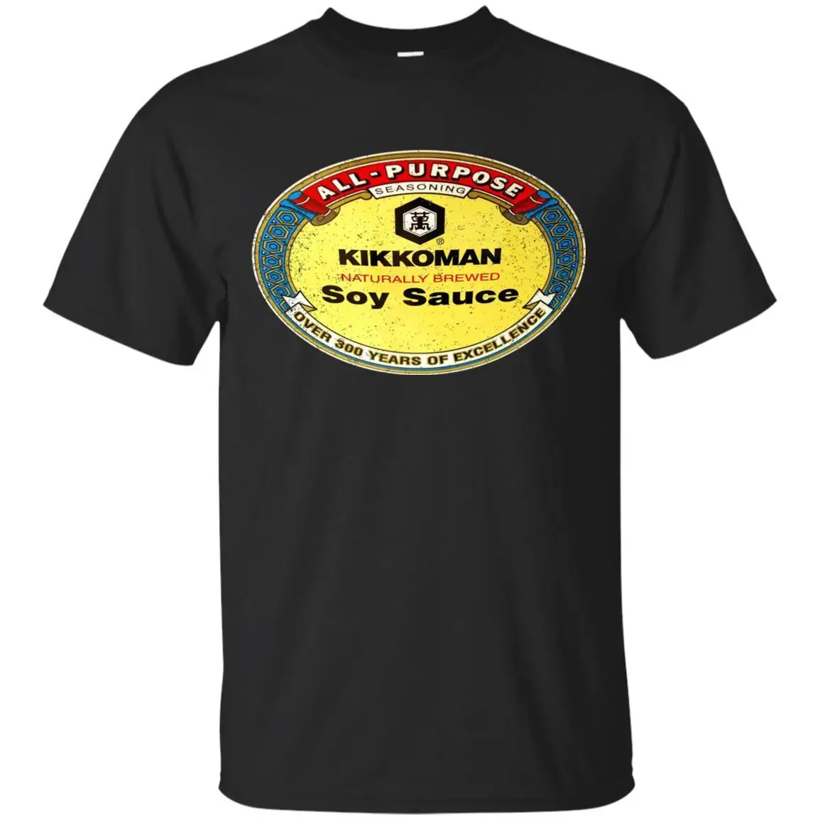 New Popular KIKKOMAN SOY SAUCE Men's Black T Shirt Black, Size Cool