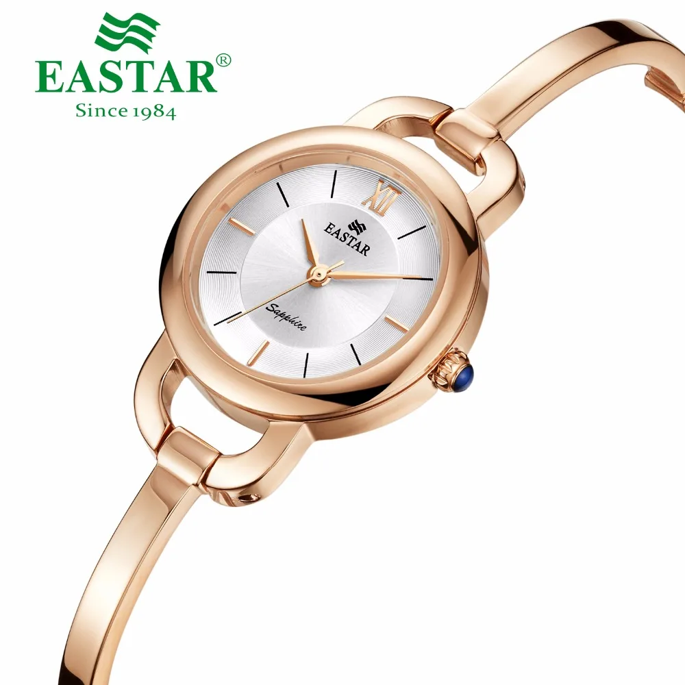 Goede Eastar Vrouwen Horloge Armband Rose Goud Mode Zilveren Bangle Quartz Rvs Case Waterdicht Sapphire Crystal Dial