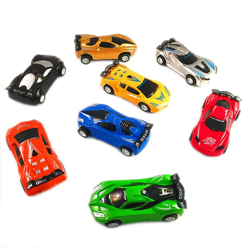 8pcs/set Mini Plastic Car Model Diecast Vehicle Educational Toy Car