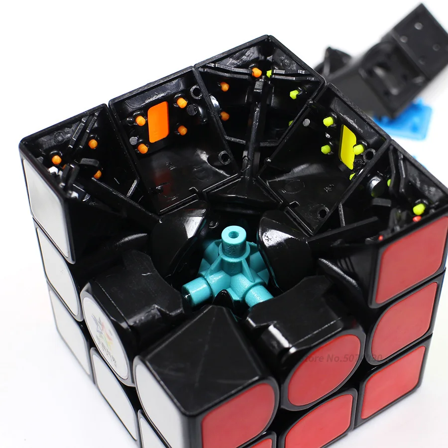 Магнитный куб 3x3x3 Yuxin Kylin V2 скоростной куб магические магниты Cubo Magico 3x3 без наклеек черная прозрачная игра-головоломка