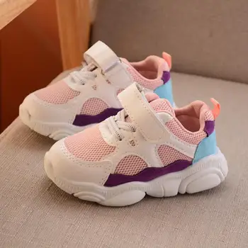 

2019 Spring Autumn New Fashionable Net Breathable Pink Leisure Sports Running Shoes for Girls For Boys Running Shoes