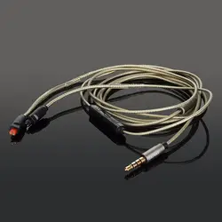 Замена аудио серебряный кабель дистанционного микрофон для Audio-Technica ATH-IM50 ATH-IM70