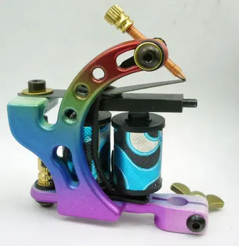 

10Pcs/lot Pro Casting Iron Tattoo Machine 10 Wraps coil stainless steel Tattoos Body Art Gun Coil Machine LPC-ITM-7039-8H