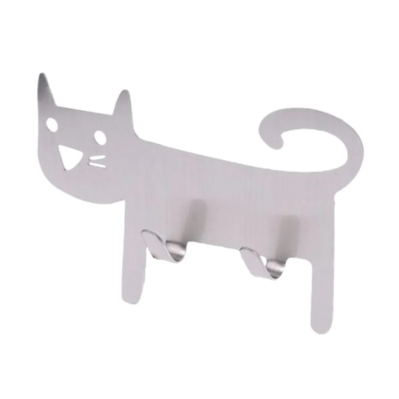 Настенные крючки в форме кошки, креативный магнитный держатель для ключей на холодильник, магнитная вешалка, крючки, вешалка для двери холодильника, Декор