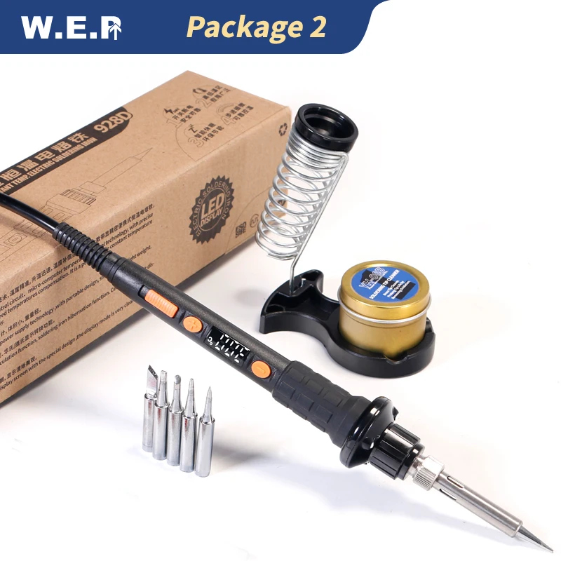 WEP 928D-II Soldering iron 3 LED lamp Digital Temperature Correction LED Digital Display Sleep Protection Adjustable Temperature