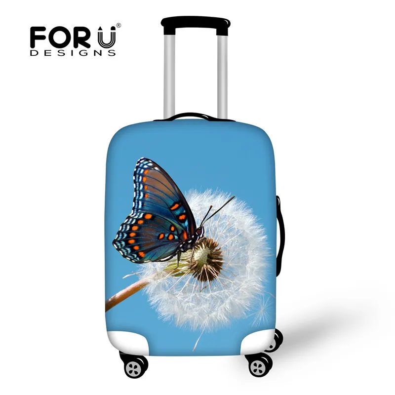 FORUDESIGNS Защитная крышка для чемодана 3D бабочка эластичный прочный Пыленепроницаемый Чехол для 18-30 дюймов багажник Сумка Чехол чемодан чехлы - Цвет: H2949