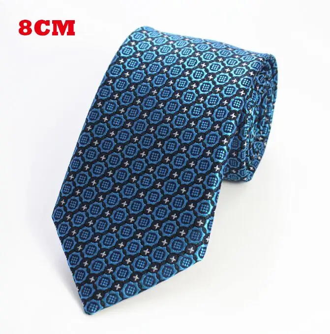 RBOCOTT 8 см жаккардовый тканый галстук для мужчин полосатый галстук мужской галстук для шеи Свадебная деловая Вечеринка Заводская распродажа - Цвет: 14
