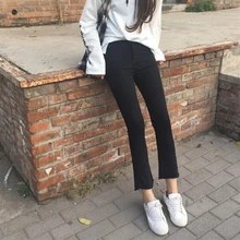 Корейская мода, высокая талия, женские джинсы, джинсовые брюки, хлопковые винтажные женские тонкие весенние обтягивающие джинсы