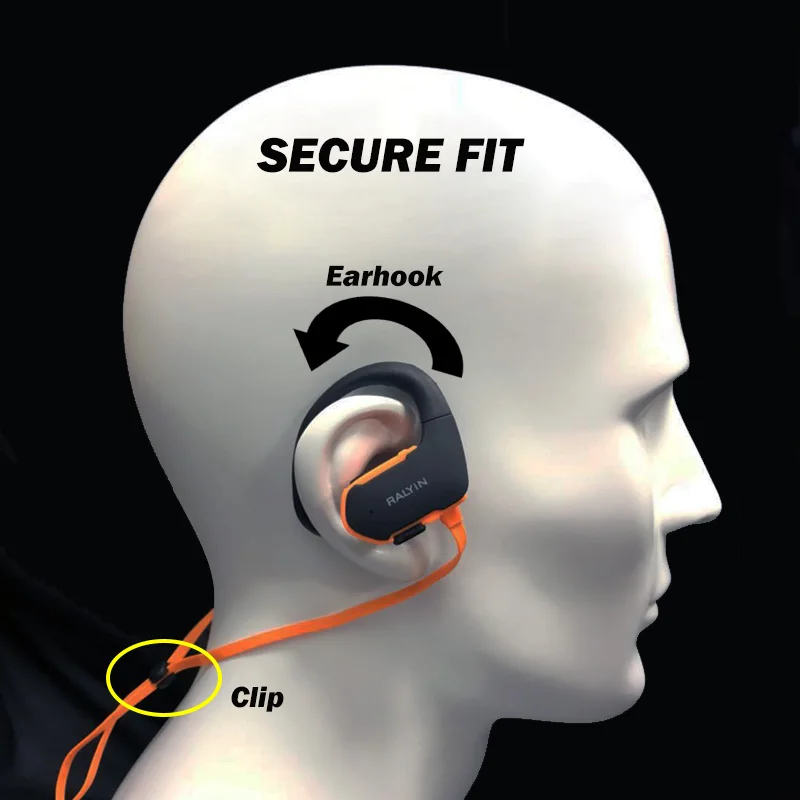 Ralyin M2 mp3 bluetooth player 8GB waterproof music player sport bluetooth mp3 player earphone wireless mp3 headphones with mic