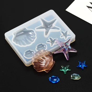 

Uaeful Silicone Mold Sea Shell Starfish DIY Epoxy Resin Jewelry Making Pendant Decoration Mirror Crystal Handmade Crafts Gifts