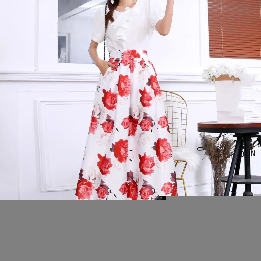 Горячая Распродажа, женские вечерние юбки макси больших размеров, летняя модная винтажная уличная трапециевидная юбка с высокой талией, юбка с принтом