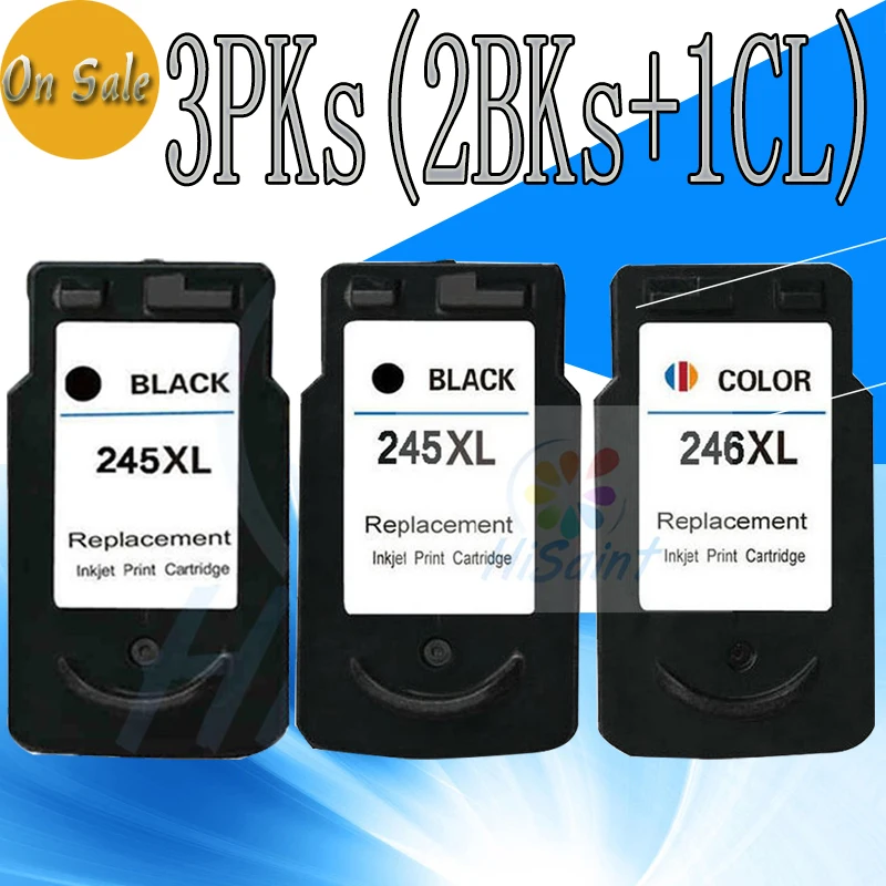 

hisaint Compatible Black PG 245 CL 246 Color Ink Cartridges Compatible For Canon PIXMA MG2450 MG2520 MG2550 MG2920 printer