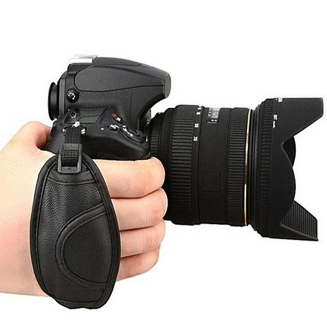 Goedkoop Camera Hand Strap Grip voor Canon 5D Mark II 650D 550D 70D 60D 6D 7D Nikon D90 D600 D7100 D5200 D3200 D3100 D5100 D7000 voor Sony