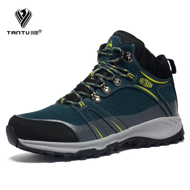 

TANTU Winter Boots Men 2018 Leather Shoes Men Women Boots Casual Fashion Man Footwear Snow Boots Men Winter Ankle Boots Plus 36-