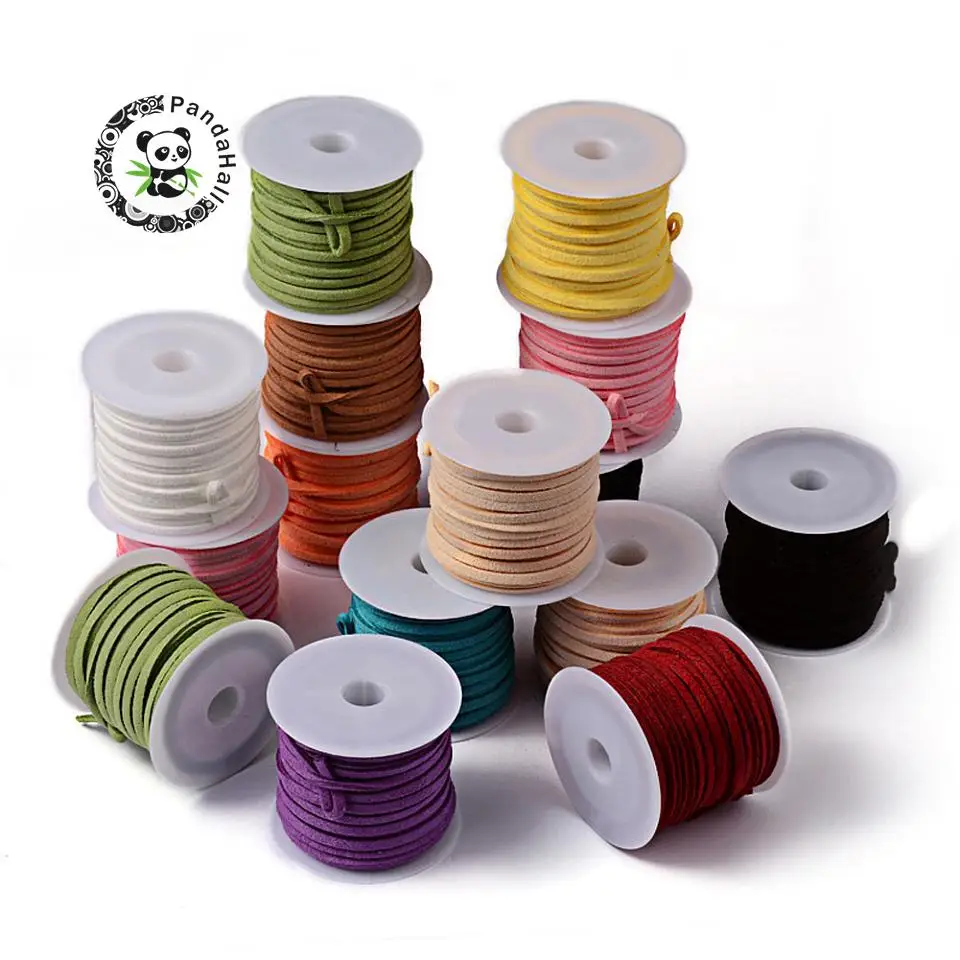 25rolls/bag Promotion 3x1.5mm Mixed Color Faux Suede Cord Leather Lace For Clothes Shoes Jewelry Making Findings about 5m/roll 25rolls/bag Promotion 3x1.5mm Mixed Color Faux Suede Cord Leather Lace For Clothes Shoes Jewelry Making Findings about 5m/roll