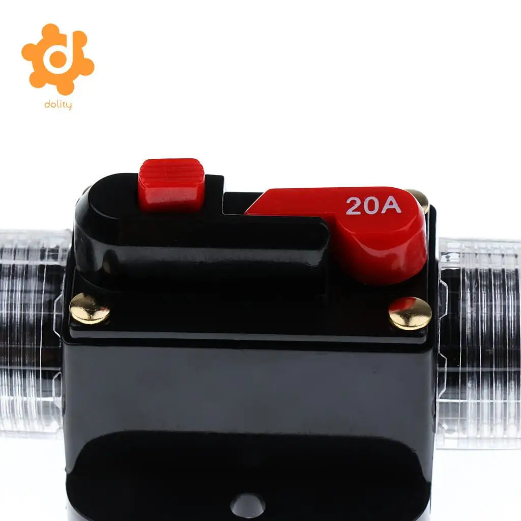 dolity DC 12V-24V Car RV Audio Inline Circuit Breaker Fuse Manual Reset Switch 20A 30A 40A 50A 60A 80A 100A 150A