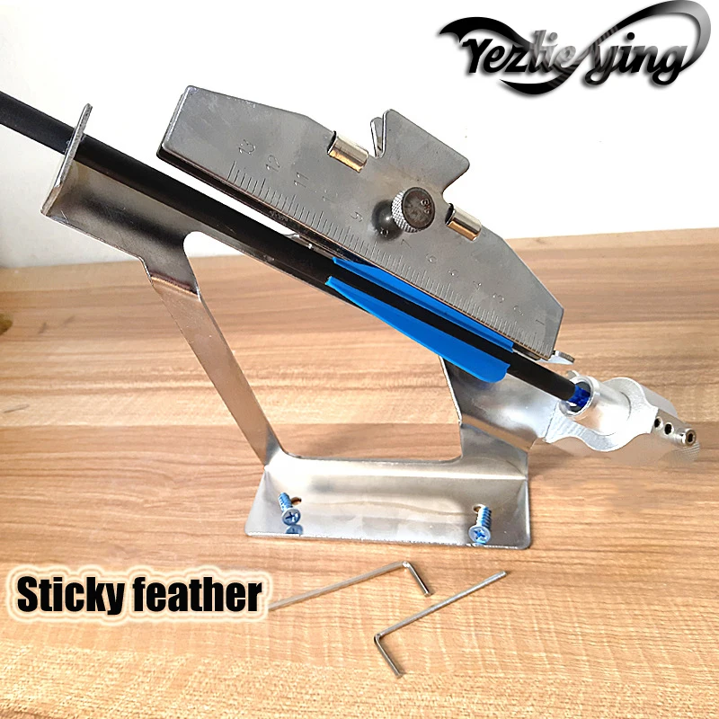 

Bow and Arrow DIY Feather Vanes Arrows Feather Stick Tool Adjustable Arrow Jig Stick Bonding Adhere Vane Arrows Accessories