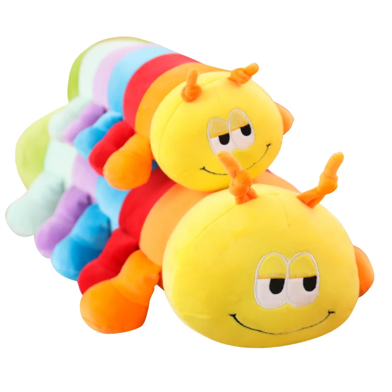 

95cm Colorful Caterpillar Plush Toys Cute Soft Cartoon Plush Doll Baby Sleeping Pillow Gift For Kids Children