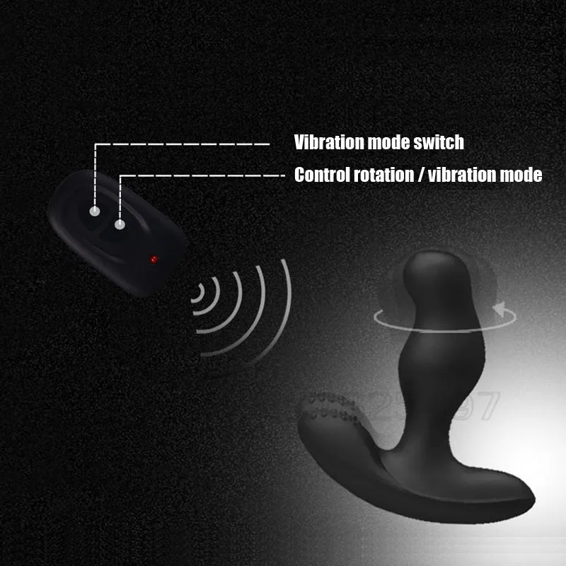  Levitt Caesar carga USB rotación de 360 grados masajeador de próstata macho Butt enchufes G-Spot Pr