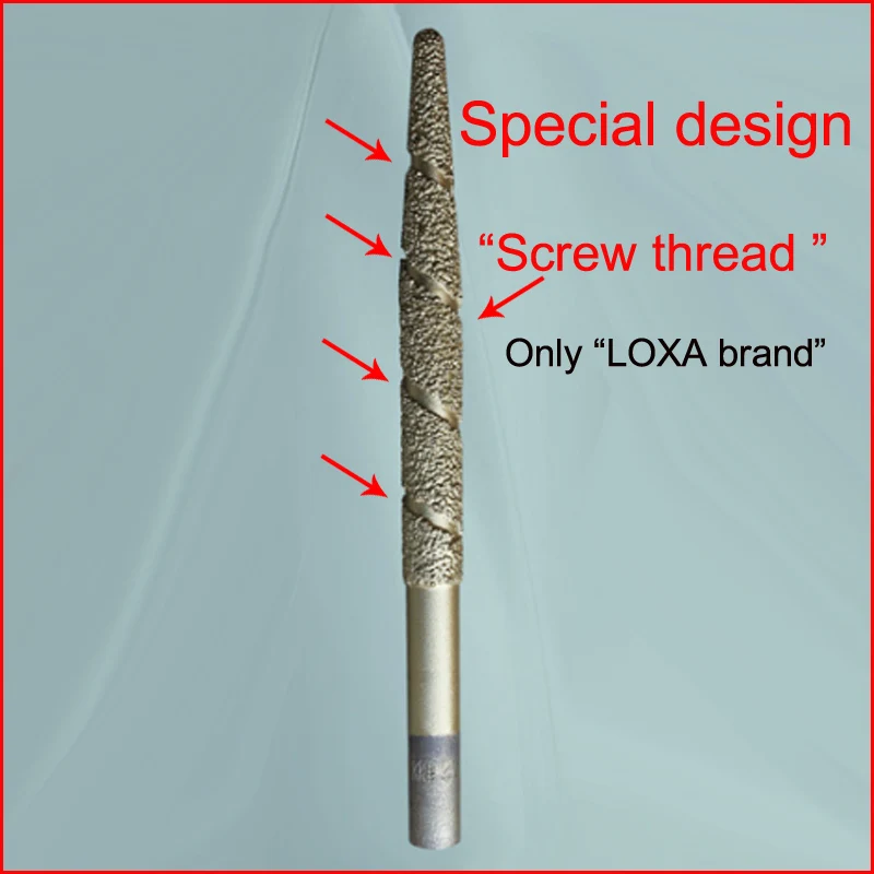 LOXA вакуумные паяные алмазный инструмент гравировки, резка длина 100 мм, Сверло для ЧПУ Резьба По Камню 3D/2D мраморный столбчатых рельеф