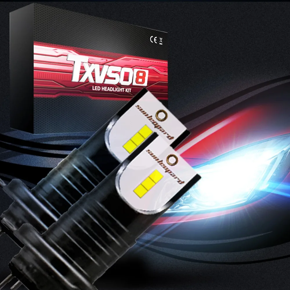 

2Pcs H7 Car LED Headlight Conversion Kit 110W 26000LM 6000K Headlights IP68 waterproof 360 degrees beam pattern car light