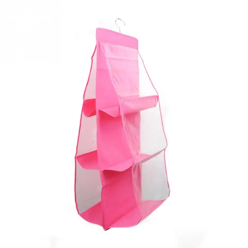 Duplo-Side-6-Bolsos-Pendurados-Saco-De-Armazenamento-Bolsa-Bolsa-Tote-Saco-De-Armazenamento-Organizador-Closet
