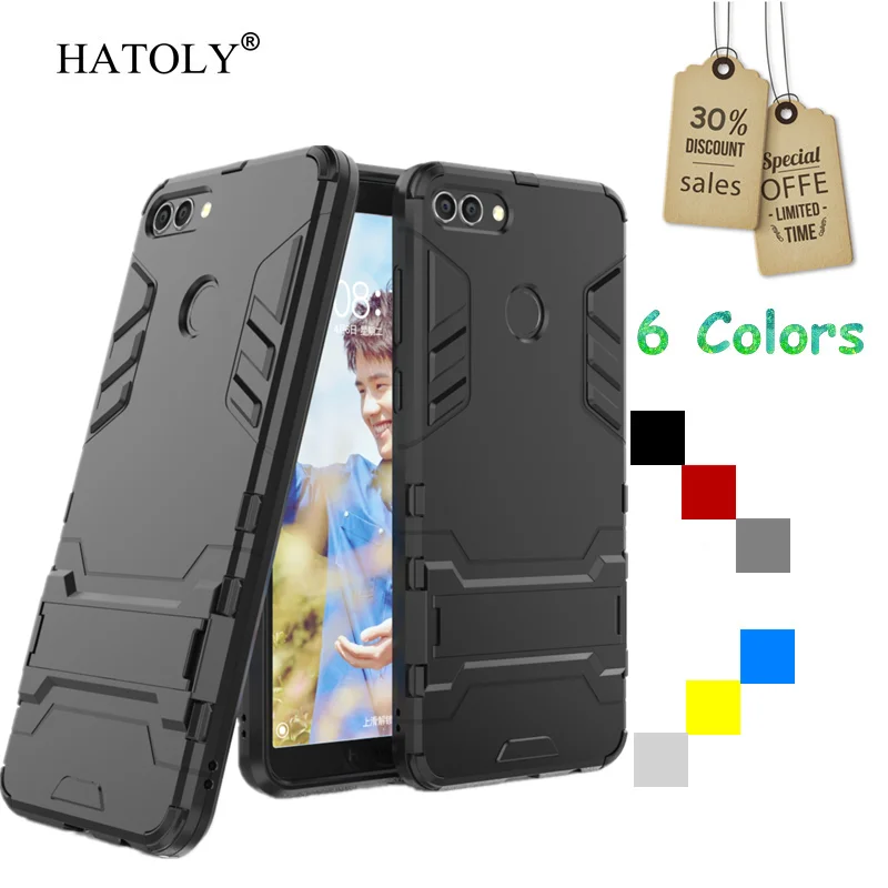 

For Huawei Y9 2018 Case Rubber Robot Armor Shell Hard PC Back Phone Cover for Huawei Y9 2018 Protective Case for Huawei Y9 2018