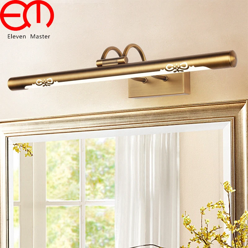 

American Retro mirror lamp with plug bathroom moisture proof wall light LED mirror light mirror cabinet wall lamp KML0047