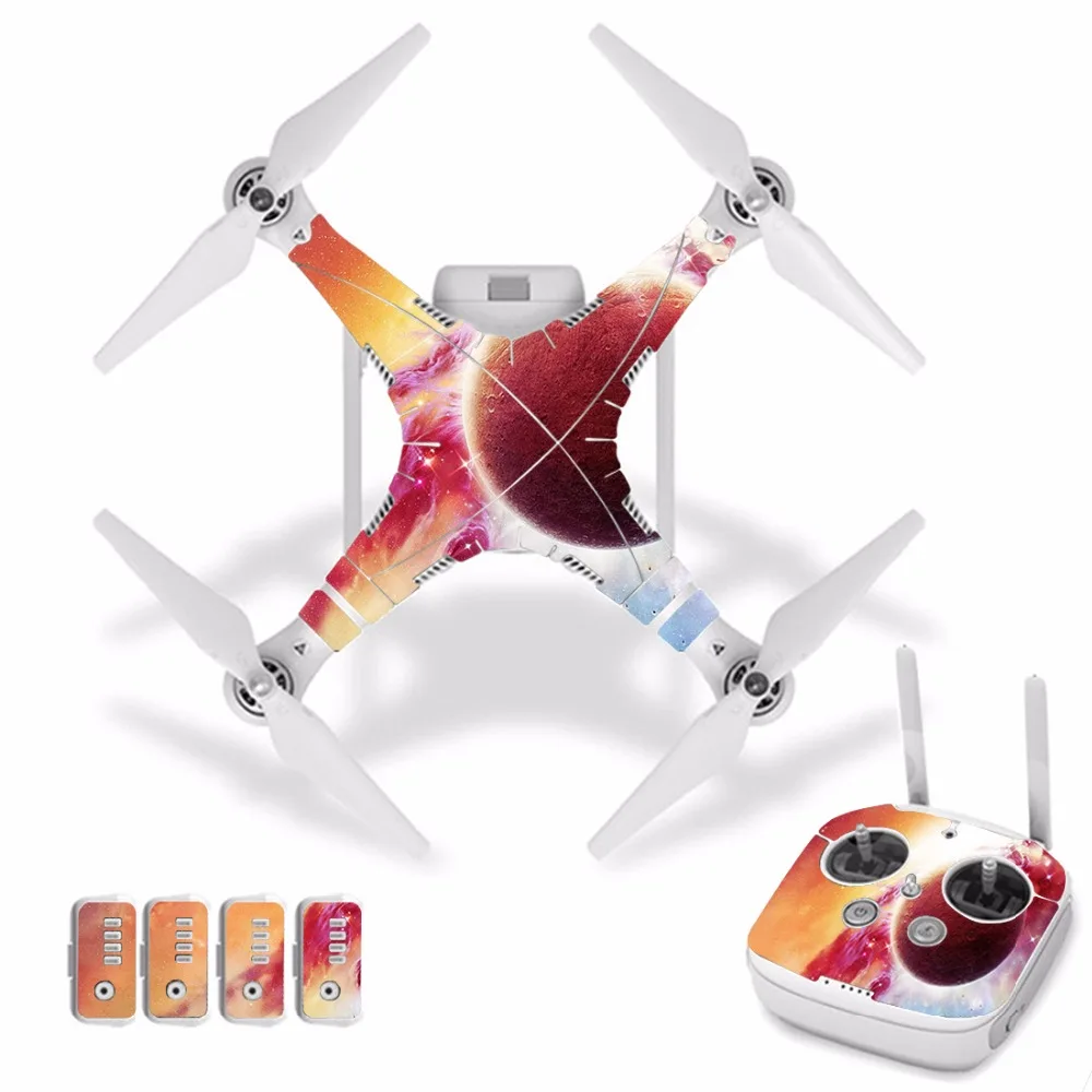 

[J30027] Starry Waterproof PVC Decal Skin Sticker For DJI Phantom 3 Drone body protection film+remote Controller cover