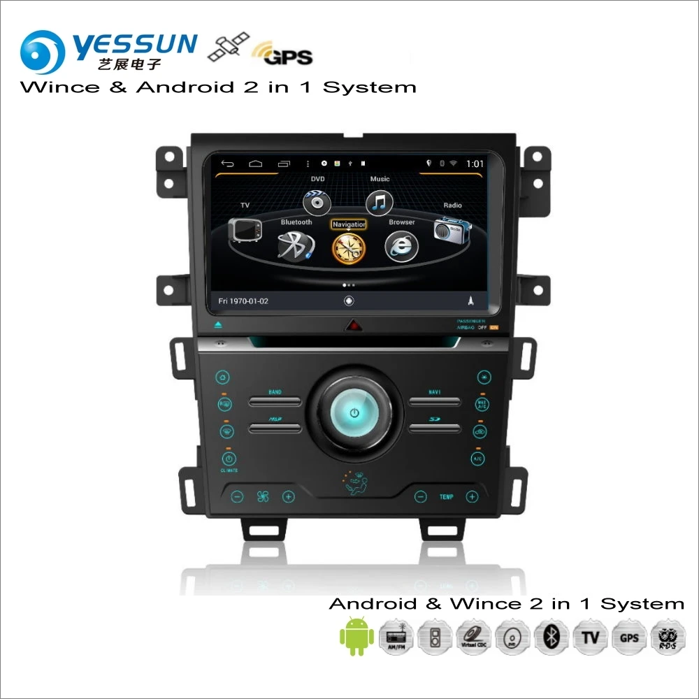 YESSUN для Ford Edge 2013~-Автомобильный Android мультимедийный радио CD dvd-плеер gps Navi Карта Навигация Аудио Видео Стерео система