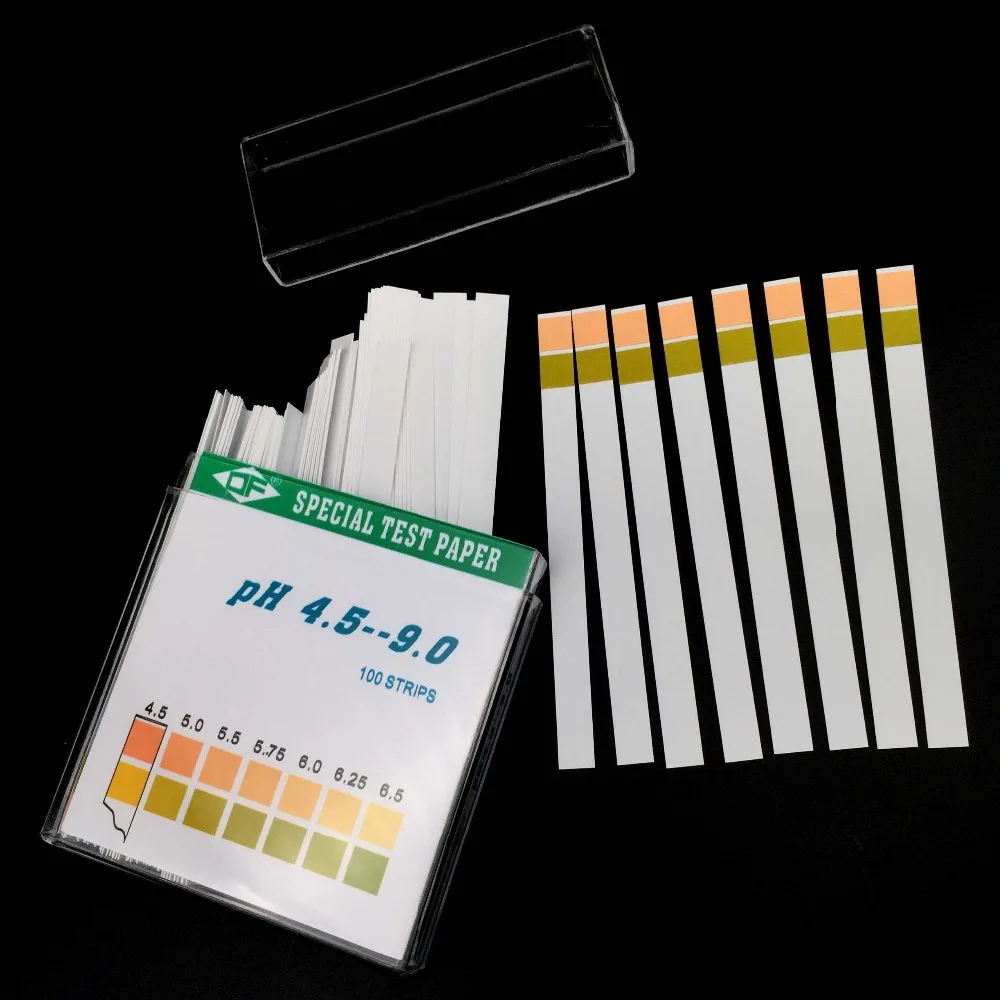 100 шт рН тест-полоски лакмусовой бумаги PH4.5-9.0 щелочной кислоты тест-бумага для воды слюны мочи тест-метр рН