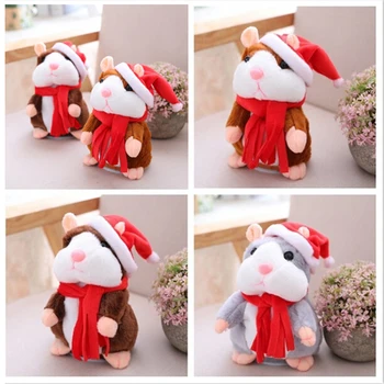 

Speak Talking Sound Record Hamster Educational Plush Toy for Children Christmas Gift Talking Hamster Mouse Pet Christmas Toy
