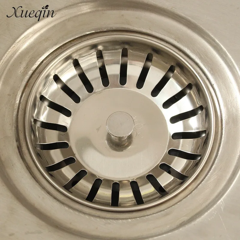

304 Stainless Steel Bathroom Basin Sink Drain Drainer Filter Kitchen Sink Drain Strainer Stopper Waste Plug