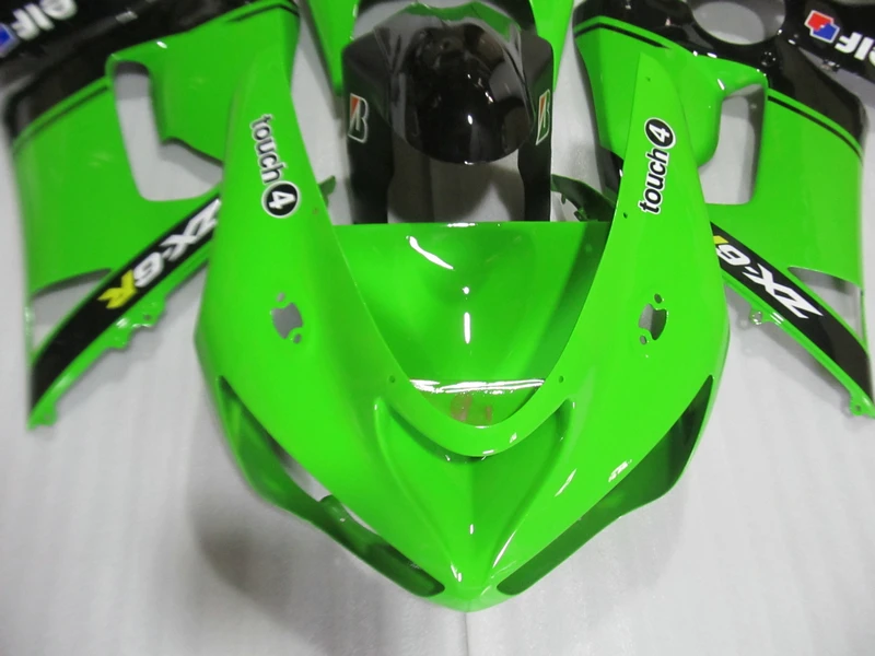 Напечатанные на заказ наборы обтекателей для Kawasaki NINJA ZX 6R 2005 2006 zx6r 05 06 зеленый