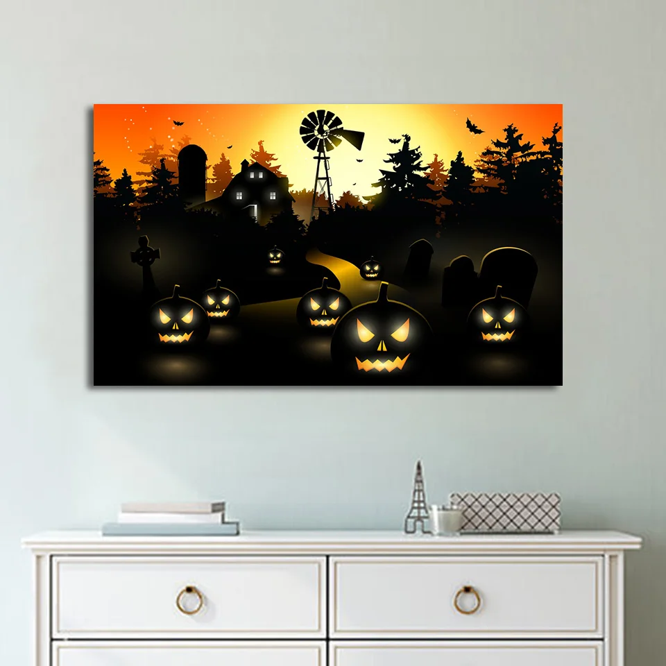 

1 piece Wall Art Picture Gift Home Decoration Halloween Gift Canvas Print painting beautiful for living room printed
