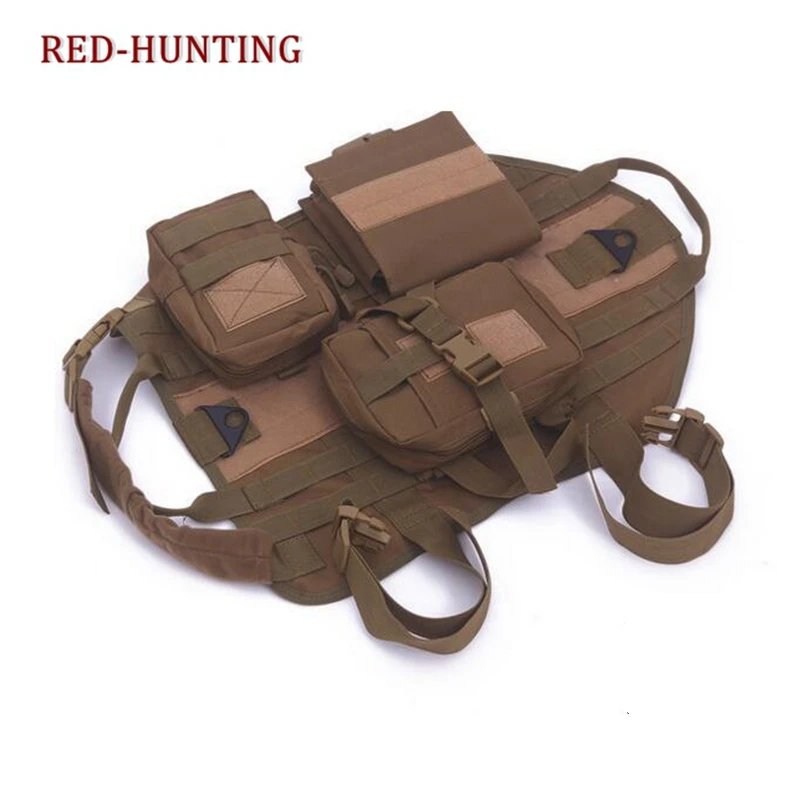 Army Tactical Dog Vests Military Dog Clothes training Load Bearing Harness SWAT Dog Training rescue
