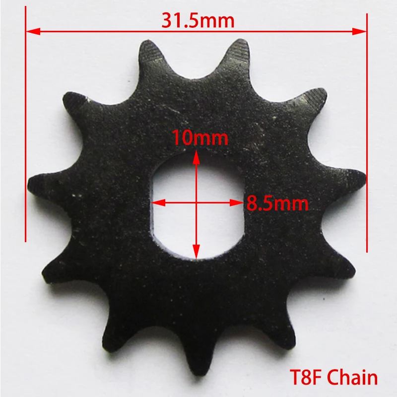 

11 Tooth Sprocket Pinion Gear fit T8F Chain Unite Motor 1020 Electric Scooter